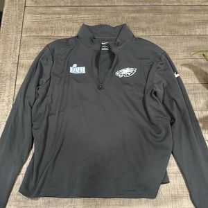 Nike Philadelphia Eagles Super Bowel Bound Dri-Fit Quarter-Zip (Gray)